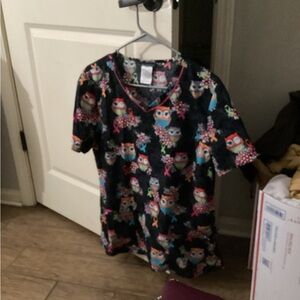 Cherokee Multicolor Owl Print Top